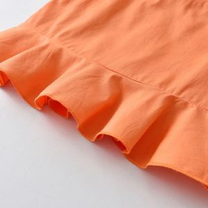 Summer3 Robe orange mignonne pour fille avec barboteuse Tutu Jupe Vêtements de bébé à la mode pour la saison de printemps Belle robe - Product Image 5