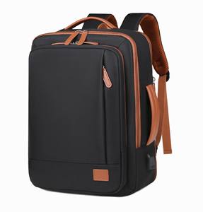 Mochila de viaje expandible, bolsa para ordenador portátil con carga USB, mochila de negocios de nailon duradera para viajes cortos - Product Image 1