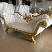 Canapé Trône Royal Blanc Or pour Mariage, Hôtel de Luxe, Événements Commerciaux, Mobilier et Fournitures d'Événements