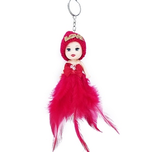 YZ-16 Femmes Sac De Voiture Pendentif <span class=keywords><strong>Fourrure</strong></span> robe de <span class=keywords><strong>mariée</strong></span> Poupée Porte-clés - Product Image 1