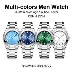 Relojes de Lujo al por Mayor de Fábrica OEM, Reloj de Cuarzo de Acero Inoxidable Resistente al Agua para Hombre, Reloj de Pulsera para Hombre con Logotipo - Product Image 3