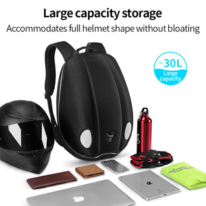 Sac de selle de moto extensible MOTOCENTRIC, coque rigide lumineuse, accessoire pour moto, sac à bagages, sac à casque - Product Image 5