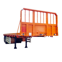 Barato muto-eixos recipiente a granel transporte de carga 45ft plataforma plana reboque semi-reboque