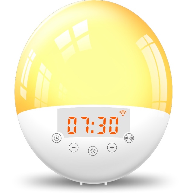 Smart Tu-ya Wifi Wake up Light Sunrise Alarm Clock' Clock for Kids, Heavy