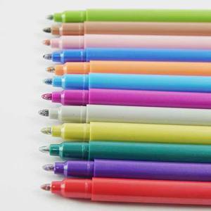 ची ऐक्रेलिक स्थायी मार्कर सेट थोक 12 रंग ग्लिटर धातु मार्कर बच्चों diy ग्राफिटी पेंटिंग मार्कर - Product Image 4