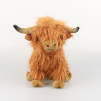 Vente chaude Personnalisé mignon marron blanc noir Highlands Vaches Animal En Peluche Pour Les Enfants