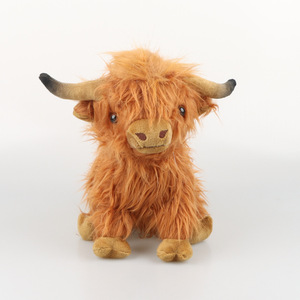 Venta caliente personalizado lindo marrón blanco negro Highlands vacas peluche para niños - Product Image 2