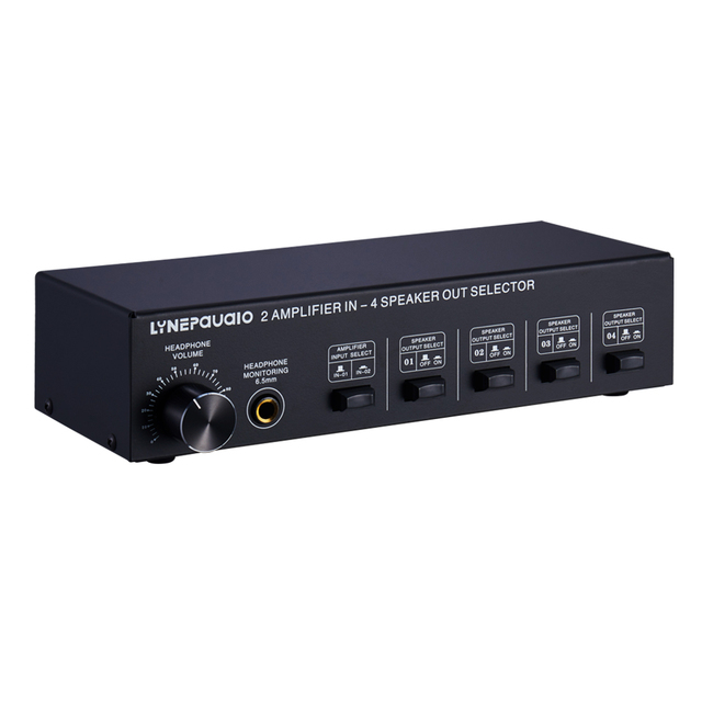 PACKBOX 2 in 4 Out Power Amplifier Sound Switcher Speaker Switch Distributor Headphone Output Lossless