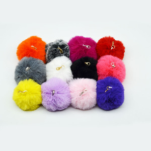 2023 Mới 8Cm 3.1Inch Giả Thỏ Lông Bóng Với Tôm Hùm Nhỏ Clasp Handmade Giả Lông Poms Poms Cho Tự Làm Mũ Vải Trang Trí - Product Image 2