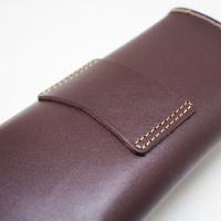 Boîte d'emballage de lunettes de soleil en cuir véritable de luxe, étui semi-rigide avec pochette pour BOSC201105, style tendance