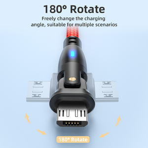 Sites de fournisseurs de vente en gros de fabrication électronique bon marché 180 câble de données de chargeur USB rotatif de <span class=keywords><strong>50cm</strong></span> pour <span class=keywords><strong>iPhone</strong></span> Samsung Huawei Xiaomi - Product Image 4
