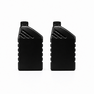 Robuste 1L HDPE Schwarze Plastikflasche mit Sicherem Schraubverschluss Lebensmittelechter Behälter für Chemikalien und Motoröl Großpackung - Product Image 1