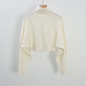 Maglione da <span class=keywords><strong>Donna</strong></span> Personalizzato in <span class=keywords><strong>Maglia</strong></span> a Collo Alto, <span class=keywords><strong>Beige</strong></span>, a Maniche Lunghe, Casual e alla Moda, all'Ingrosso - Product Image 6