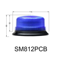 Vente en gros de balises micro-stroboscopiques certifiées ECE R65 R10, 12 pièces, 3W, LED haute puissance, 12V 24V, étanches IP66, lumière d'avertissement à 3 boulons