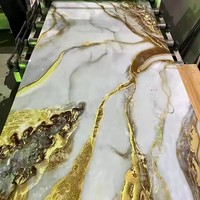 Plaques de Marbre PVC Haute Brillance pour Décoration Murale Intérieure Moderne