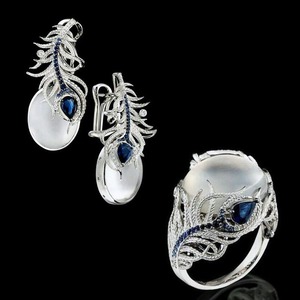 Orecchini pendenti vintage con pietra di luna a coda di fenice, creativi con gemma artificiale, per donna, gioielli da tutti i giorni - Product Image 1