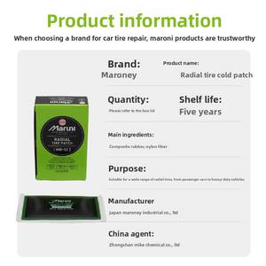 Patch de réparation universel en caoutchouc pour pneus radiaux sans chambre à air et pneus diagonaux, importé du Japon par Maruni, pour voitures et camions, avec agent de vulcanisation à froid - Product Image 5