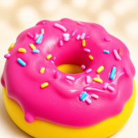 Jouet Squishy en TPR en forme de beignet, à remontée lente, anti-stress, à presser, pour enfants et adultes