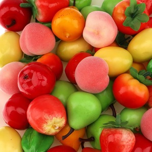Faux mini-fruits en mousse (pomme, poire, tomate, pêche, citron, <span class=keywords><strong>fraise</strong></span>) écologiques pour Noël, cuisine, maison, fête, photographie - Product Image 2
