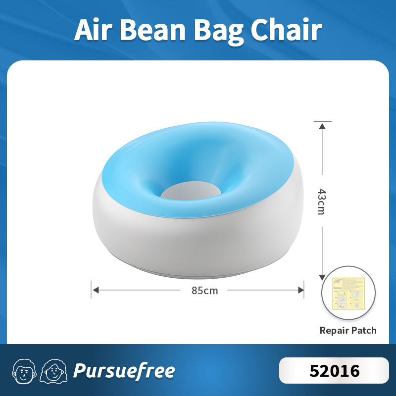 Sillón puf 85*43cm (azul-gris) 52016