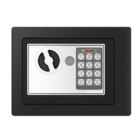Caja Fuerte Moderna Weichi de Acero Ignífugo para el Hogar, Mini, con Cerradura Electrónica, Color Negro y Dorado, Hecha en China