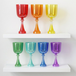 Instrumento de terapia de sonido de cuarzo, taza musical relajante de colores, taza de cristal, música de meditación, instrumento éterico, taza sagrada - Product Image 1