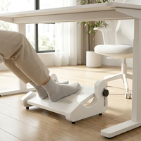 Repose-pieds réglable sous le bureau pour le bureau et la maison, repose-pieds ergonomique à 6 niveaux de hauteur et d'inclinaison, repose-pieds antidérapant en ABS