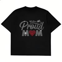 Motif personnalisé « Fille Fier de Toi » en strass thermocollant pour T-shirts