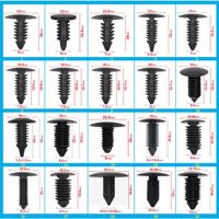 Clips de fixation pour garniture intérieure de voiture, rivets à tête barbelée, finition noire brillante, pour sapin de Noël