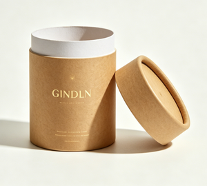 Cosmetic Paper Tube with Gold <b>Foil</b> Recyclable Packaging for Face Cream Skincare Packaging Tube - Product Image 2