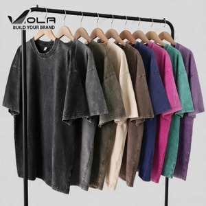 T-shirt Homme Oversize Noir DTG Personnalisé Effet Délavé Vintage – Vente en Gros OLA-OEM - Product Image 1