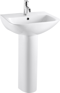 Commode de salle de bain de luxe en céramique blanche <span class=keywords><strong>vasque</strong></span> combiné piédestal meubles de salle de bain avec lavabo autoportant et robinet - Product Image 4