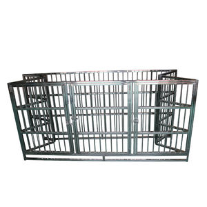 Cage pour chien pliante à motif solide à 3 couches et 9 portes grande enceinte pour animaux de compagnie avec roues palette de plateau en plastique solide en acier inoxydable - Product Image 5