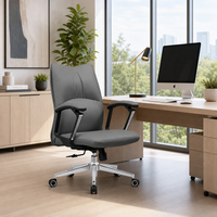 Chaise de bureau exécutive ergonomique à dossier haut en cuir, chaise de bureau pivotante en cuir Nappa, chaise de patron inclinable à 4 positions avec verrouillage