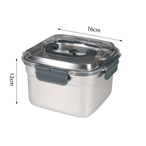 Dày Thép Không Gỉ Xách Tay Hộp Ăn Trưa Tươi Giữ Và Kín Chống-Nhỏ Giọt Bát Lò Vi Sóng Lò Nồi Cảm Ứng Thích Hợp - Product Image 1