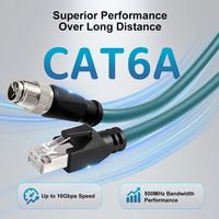 Câble Ethernet M12 X Code 8 positions vers RJ45 pour caméra industrielle Cognex In-Sight séries 8200 8400, cordon blindé IP67