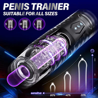 Automatische Penis-Sexmaschine für Männer mit Stoß- und Rotationsfunktion und Saugfuß – Erwachsenenspielzeug zur männlichen Masturbation