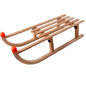 Slittino Pieghevole in Legno Naturale per Bambini, Attrezzatura Portatile per Divertimento Invernale - Product Image 2