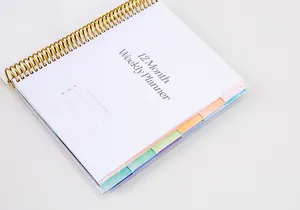 Custom Logo B5 Hardcover Dagboek A5 Agenda Maandelijkse Wekelijkse Planner Notitieboek Boek Afdrukken Dankbaarheid Kenmerken Notebooks