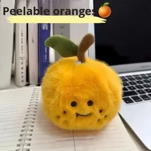 Réaliste Singlehood Internet célébrité ours en peluche poupée porte-clés soulagement du Stress sucre Orange pendentif jouet pour cadeau - Product Image 3