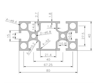 Profilé industriel en <span class=keywords><strong>aluminium</strong></span>, norme nationale 4080L, <span class=keywords><strong>assemblage</strong></span> de support de cadre en alliage <span class=keywords><strong>d</strong></span>'<span class=keywords><strong>aluminium</strong></span> noir, <span class=keywords><strong>tube</strong></span> carré - Product Image 2