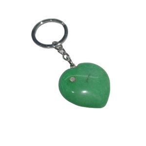 Curación piedras de cristal verde Aventurina jade corazón llavero Collar para las mujeres - Product Image 1