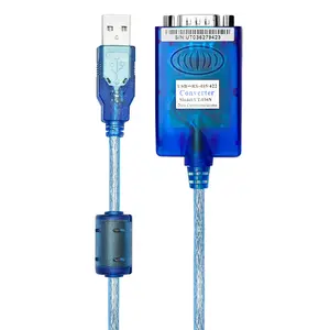 UOTEK RS485 RS422 adaptor kabel USB kualitas tinggi USB-A RS-422 konverter kawat RS-485 UT-850N cincin magnetik konektor DB9