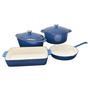 Chuihua Nhà Máy Đúc Màu Đỏ Sắt Men Lớp Phủ Không Dính Thịt Hầm Bộ Thấp Moq OEM Hiện Đại Cổ Điển Nhà Bếp Đồ Nấu Nướng Chậu - Product Image 6