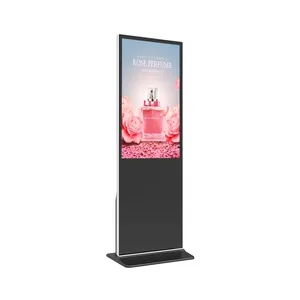HUSHDIA 최고의 가격 휴대용 키오스크 토템 안드로이드 디스플레이 모니터 광고 디지털 간판 미디어 플레이어 화면