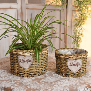 Natural seagrass <b>basket</b> handmade rattan laundry water <b>hyacinth</b> <b>basket</b> factory wholesale - Product Image 4