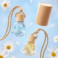 Flacon vide personnalisé de 6 ml en verre rouge en forme de clochette, rechargeable automatiquement, pour huile de parfum et aromathérapie, avec cordon tressé