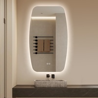 Espejo Moderno Inteligente con Retroiluminación Irregular, Antivaho, Estilo Ins, para Baño