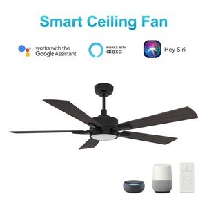 Aspas <span class=keywords><strong>de</strong></span> madera <span class=keywords><strong>de</strong></span> alta calidad, ventiladores <span class=keywords><strong>de</strong></span> <span class=keywords><strong>techo</strong></span> con control remoto <span class=keywords><strong>WiFi</strong></span>, bajo perfil, con luces led, novedad - Product Image 5