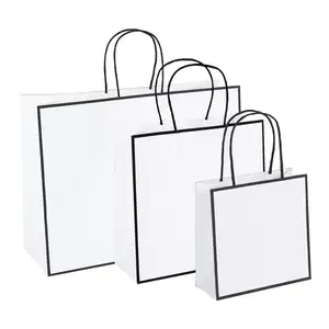 Recyclable Natural Matte Finish White San Francisco Natural Paper Bags